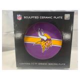 Minnesota Vikings Sculptured Ceramic Platter New