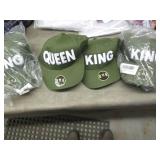 3 Sets King/Queen Caps...