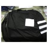 6 Black/White Long Sleeve Tshirts(L...