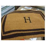 Brown Border Monogram Door Mat 24 i...