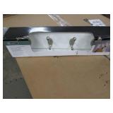 Liberty 18 in. White and Satin Nick...