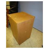 FILING CABINET, COMPUTER CHAIR AND FRAMED PUZZLE