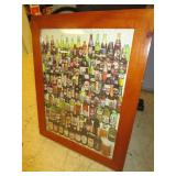 FILING CABINET, COMPUTER CHAIR AND FRAMED PUZZLE