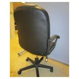 FILING CABINET, COMPUTER CHAIR AND FRAMED PUZZLE