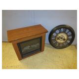 ELECTRIC FIREPLACE AND WALL CLOCK