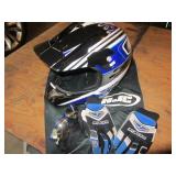 HJC Helmet, Sunglasses, Gloves
