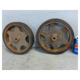 Vintage Railroad Cart Wheels