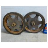 Vintage Railroad Cart Wheels