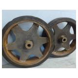 Vintage Railroad Cart Wheels