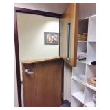 WOW Very Expensive & Heavy Duty Commercial Wood Dutch Door With Shelf & Limited View Window Also Includes Sliding Bolt Lock And Keyed Door Knob Lever - Great Condition!