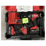 Milwaukee 2704-20 M18 Fuel 1/2" Hammer Drill/Driver 2 BATTERY AND CHARGER SLIGHTLY USED in good condition