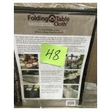 The Folding Table Cloth Table Cloths 6 ft. Black Table Cloth Made for Folding Ta in good condition