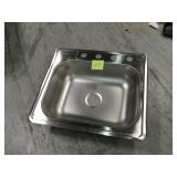 Glacier Bay Drop-In Stainless Steel 25 in. 4-Hole Single Bowl Kitchen Sink in good condition
