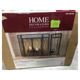 Home Decorators Collection Kempston Park Oil Rubbed Bronze 3-Panel 50 in. Fireplace Screen with Doors not used
