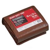 Everbilt 10 ft. x 12 ft. Brown/Silver Heavy Duty Tarp good condition