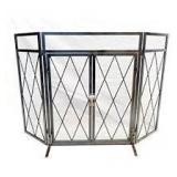 Home Decorators Collection Kempston Park Oil Rubbed Bronze 3-Panel 50 in. Fireplace Screen with Doors not used