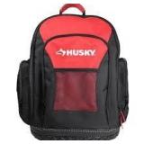 Husky 18 in. Rubber Bottom Tool Backpack in Red in good condition