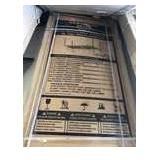 NewAge Products VersaRac 42 in. H x 48 in. W x 96 in. D Adjustable Height Garage Ceiling Mounted Storage Unit in White w/12-Piece Hooks in good conditions