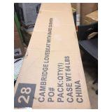 Hampton Bay Cambridge Wicker Outdoor Loveseat with Cushions Included not used