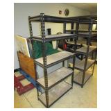 TWO FIVE SHELF STORAGE RACKS