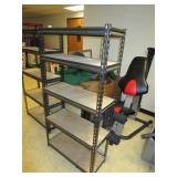 TWO FIVE SHELF STORAGE RACKS