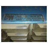 Metal Parts storage bins and case with contents.