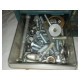 27 drawer Parts bins and case plus plastic content