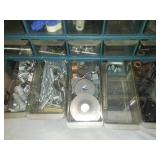 27 drawer Parts bins and case plus plastic content