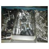 27 drawer Parts bins and case plus plastic content