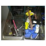 27 drawer Parts bins and case plus plastic content