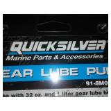 OMC 3 gallon gas tank and Quicksilver gear lube pump.
