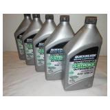 5 quarts Quicksilver marine outboard oil 10w 30 4-stroke.