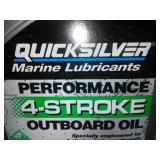 5 quarts Quicksilver marine outboard oil 10w 30 4-stroke.