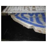 Harley Davidson motorcycle wood sign