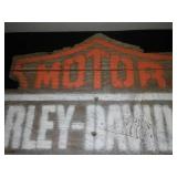 Harley Davidson motorcycle wood sign
