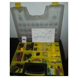 Portable storage case with electrical contents.