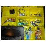 Portable storage case with electrical contents.