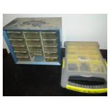 2 storage boxes with contents.