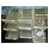 2 storage boxes with contents.