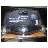 Marine fuel line, bulb, OMC end, on land startup hose system.