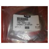 Plastic storage bins and case with contents