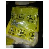 Plastic storage bins and case with contents