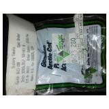 Plastic storage bins and case with contents