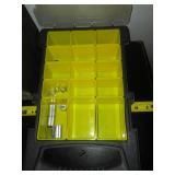 2 plastic storage bins - 60 drawer and 15 bins, portable.