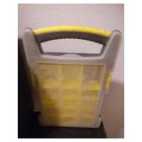 2 plastic storage bins - 60 drawer and 15 bins, portable.