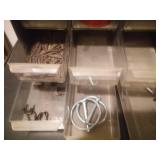 2 plastic storage bins - 60 drawer and 15 bins, portable.