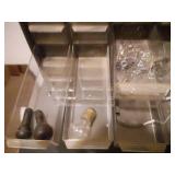 2 plastic storage bins - 60 drawer and 15 bins, portable.