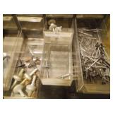 2 plastic storage bins - 60 drawer and 15 bins, portable.