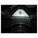 Pentax Honeywell 35 mm camera, lens and strap.