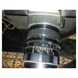 Pentax Honeywell 35 mm camera, lens and strap.